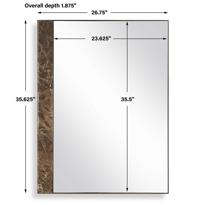 Hanover Mirror Golden Bronze Iron-Mirrors-Uttermost-Lighting Design Store