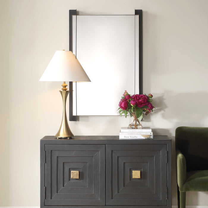 Cunene Mirror Matte Black-Mirrors-Uttermost-Lighting Design Store