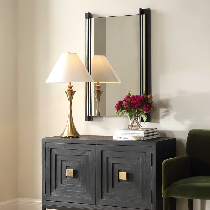 Cunene Mirror Matte Black-Mirrors-Uttermost-Lighting Design Store