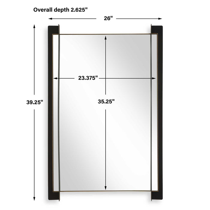 Cunene Mirror Matte Black-Mirrors-Uttermost-Lighting Design Store