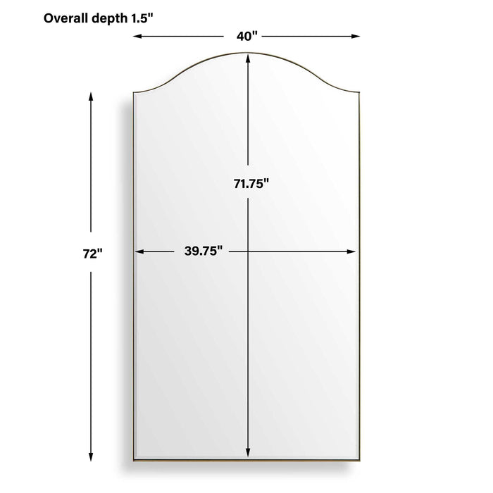 Mallorca Mirror Brushed Brass-Mirrors-Uttermost-Lighting Design Store