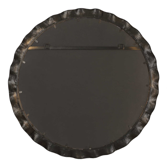 Haya Mirror Antiqued Gold Leaf-Mirrors-Uttermost-Lighting Design Store