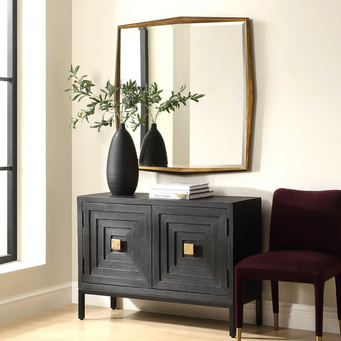 On Point Mirror Antiqued Gold Leaf-Mirrors-Uttermost-Lighting Design Store