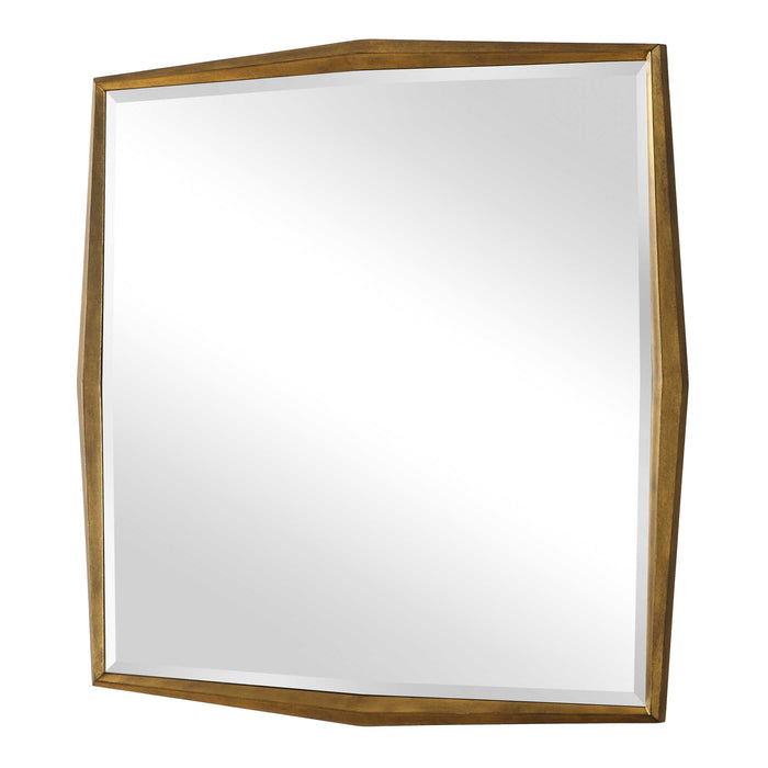 On Point Mirror Antiqued Gold Leaf-Mirrors-Uttermost-Lighting Design Store