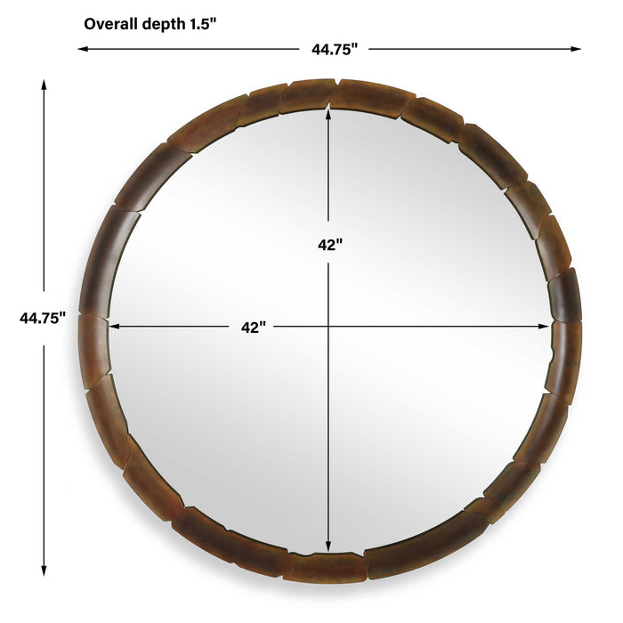 Auger Mirror Aged Rust Bronze-Mirrors-Uttermost-Lighting Design Store