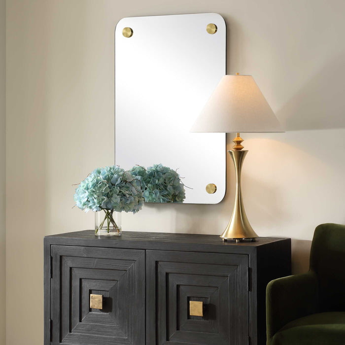 Hamrick Mirror Brass-Mirrors-Uttermost-Lighting Design Store