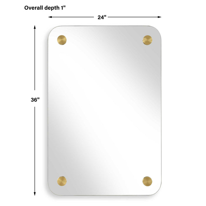 Hamrick Mirror Brass-Mirrors-Uttermost-Lighting Design Store