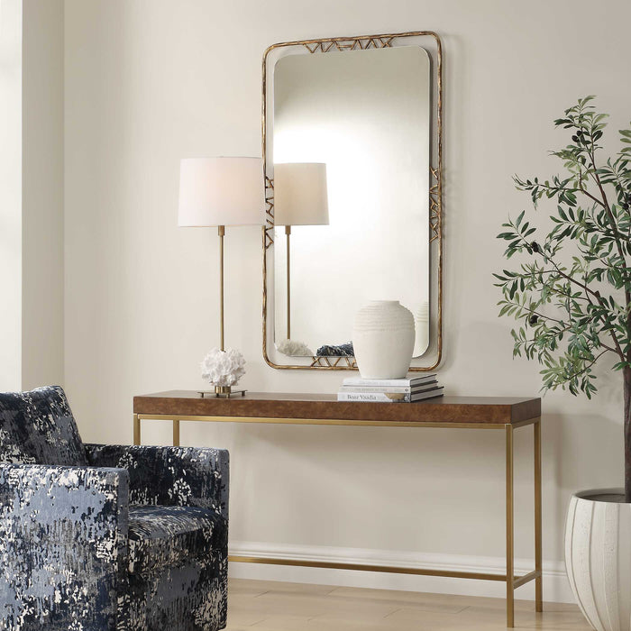 Tahoma Mirror Antiqued Gold-Mirrors-Uttermost-Lighting Design Store