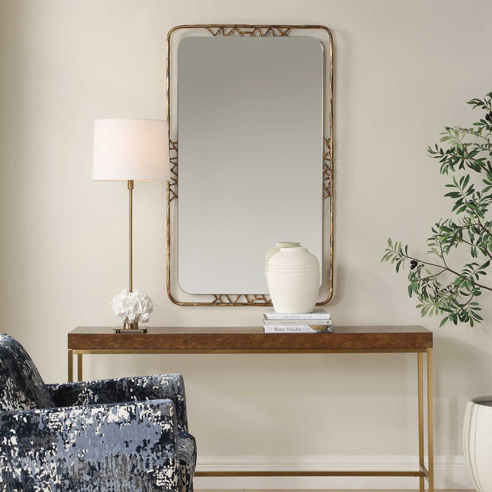 Tahoma Mirror Antiqued Gold-Mirrors-Uttermost-Lighting Design Store