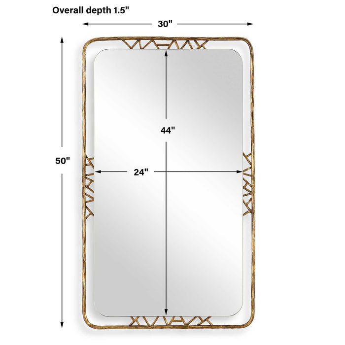 Tahoma Mirror Antiqued Gold-Mirrors-Uttermost-Lighting Design Store
