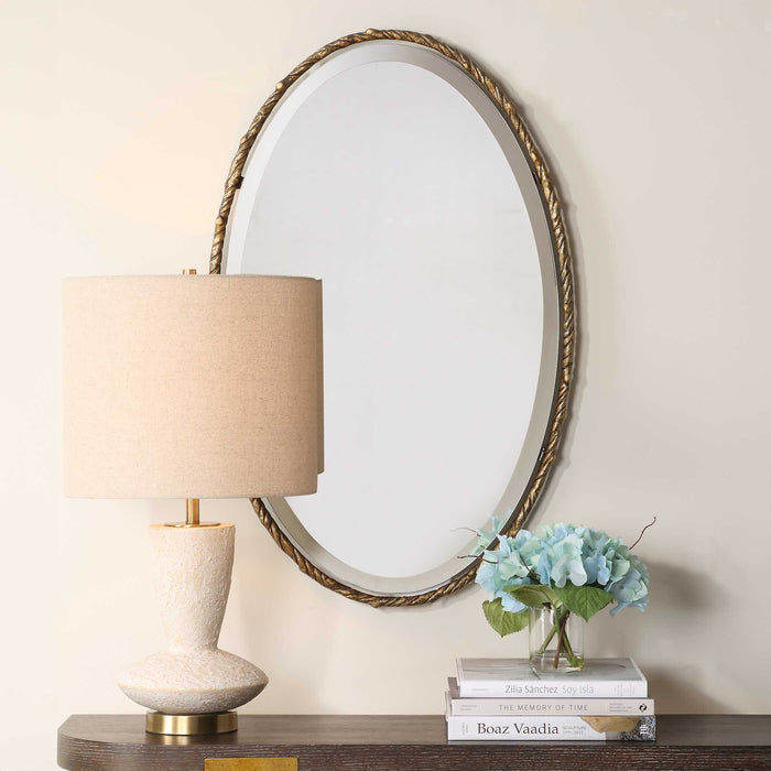 Twisted Branch Mirror Antiqued Gold-Mirrors-Uttermost-Lighting Design Store