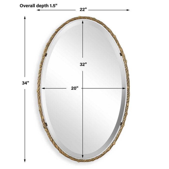 Twisted Branch Mirror Antiqued Gold-Mirrors-Uttermost-Lighting Design Store