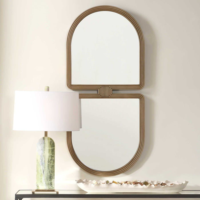 Jacques Mirror Antiqued Gold-Mirrors-Uttermost-Lighting Design Store