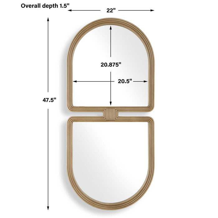 Jacques Mirror Antiqued Gold-Mirrors-Uttermost-Lighting Design Store