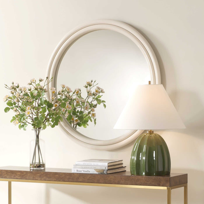 Florian Mirror Gloss Warm White-Mirrors-Uttermost-Lighting Design Store