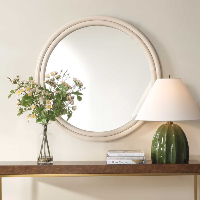 Florian Mirror Gloss Warm White-Mirrors-Uttermost-Lighting Design Store