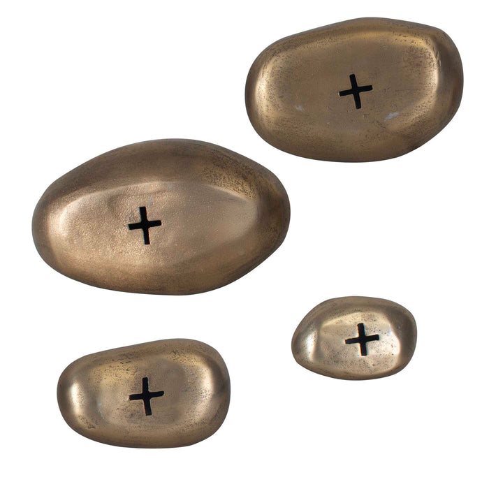 Set In Stone Wall Art Antique Brass-Home Accents-Uttermost-Lighting Design Store