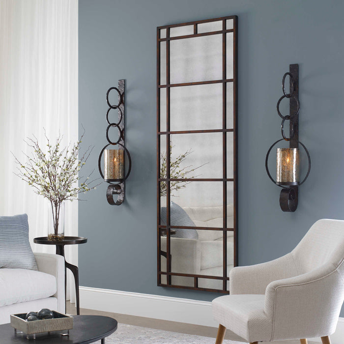 Avidan Mirror Antiqued Rustic Bronze-Mirrors/Pictures-Uttermost-Lighting Design Store
