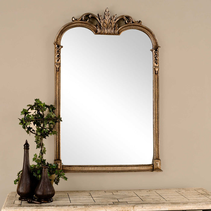 Jacqueline Mirror Antiqued Silver Champagne-Mirrors/Pictures-Uttermost-Lighting Design Store