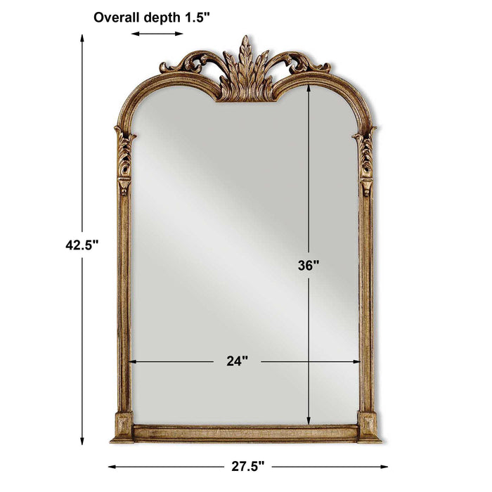 Jacqueline Mirror Antiqued Silver Champagne-Mirrors/Pictures-Uttermost-Lighting Design Store