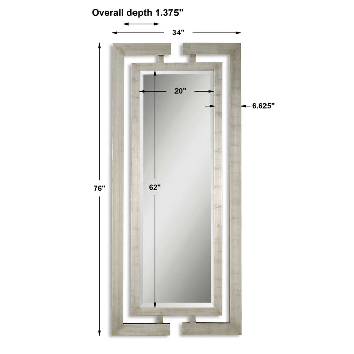 Jamal Mirror Silver Leaf-Mirrors/Pictures-Uttermost-Lighting Design Store