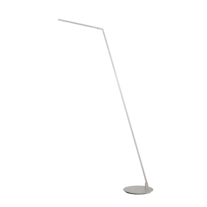 Miter LED Floor Lamp Brushed Nickel-Lamps-Kuzco Lighting-Lighting Design Store