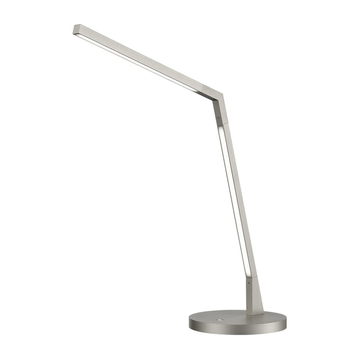 Miter LED Table Lamp Brushed Nickel-Lamps-Kuzco Lighting-Lighting Design Store
