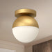 Monae One Light Flush Mount Brushed Gold/Opal Glass-Flush Mounts-Kuzco Lighting-Lighting Design Store
