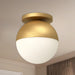 Monae One Light Flush Mount Brushed Gold/Opal Glass-Flush Mounts-Kuzco Lighting-Lighting Design Store