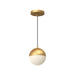 Monae LED Pendant Brushed Gold-Mini Pendants-Kuzco Lighting-Lighting Design Store