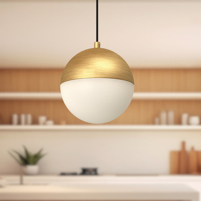 Monae LED Pendant Brushed Gold-Mini Pendants-Kuzco Lighting-Lighting Design Store