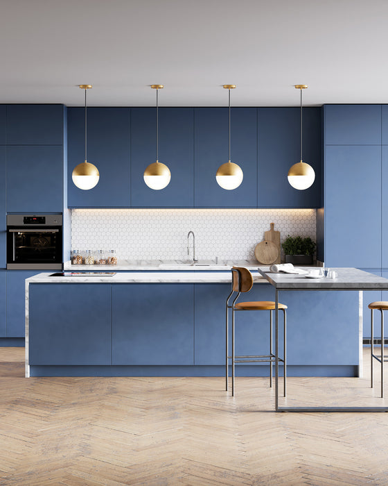 Monae LED Pendant Brushed Gold-Pendants-Kuzco Lighting-Lighting Design Store