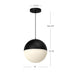 Monae LED Pendant Black-Pendants-Kuzco Lighting-Lighting Design Store
