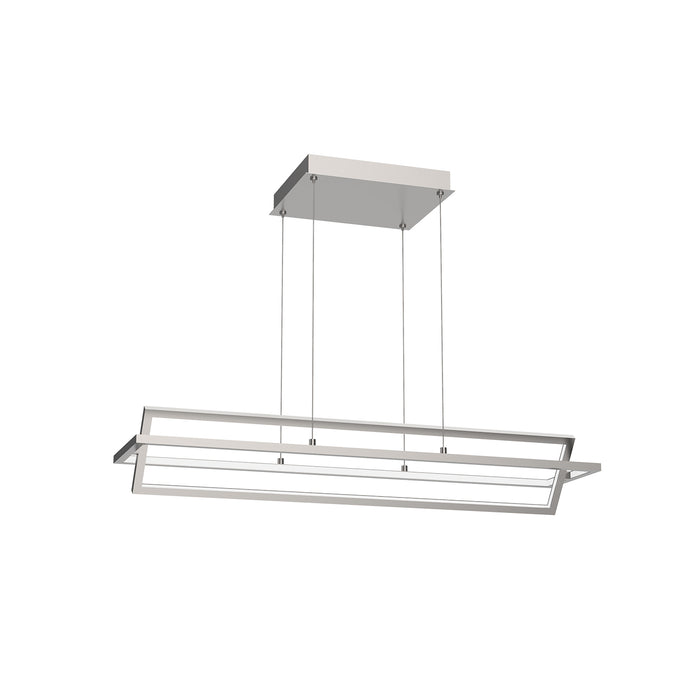 Mondrian LED Island Pendant Brushed Nickel-Linear/Island-Kuzco Lighting-Lighting Design Store