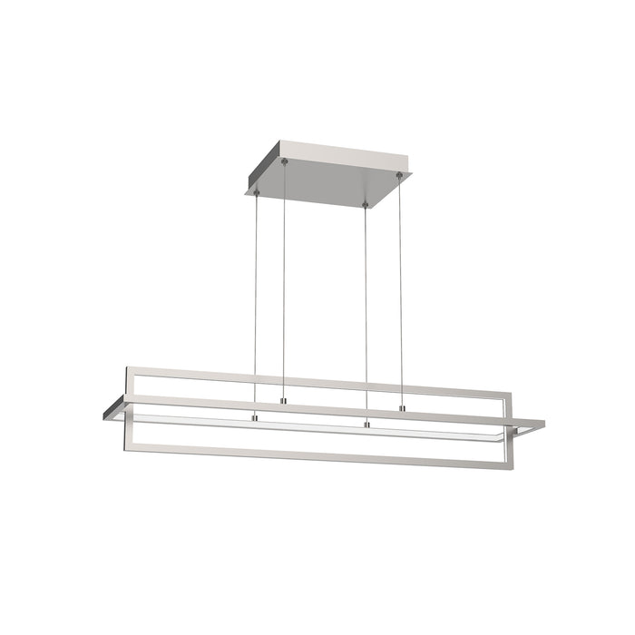 Mondrian LED Island Pendant Brushed Nickel-Linear/Island-Kuzco Lighting-Lighting Design Store