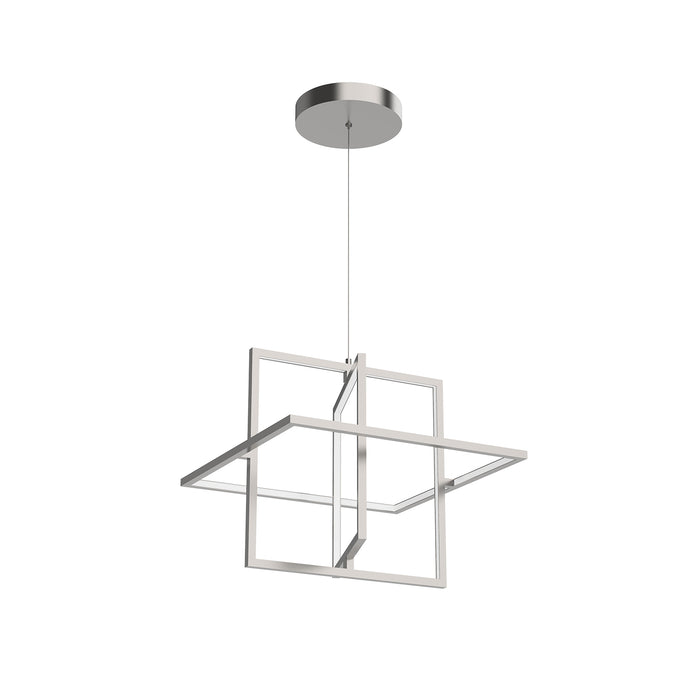 Mondrian LED Pendant Brushed Nickel-Foyer/Hall Lanterns-Kuzco Lighting-Lighting Design Store