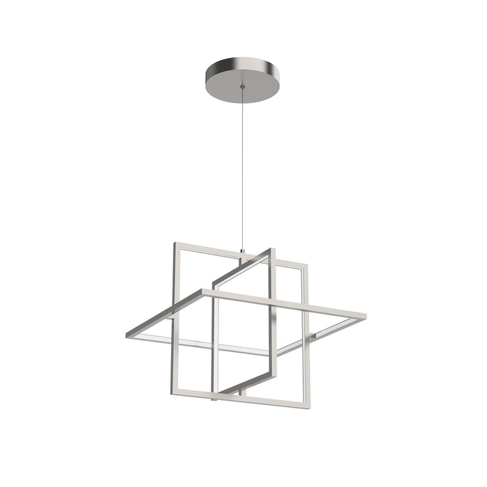 Mondrian LED Pendant Brushed Nickel-Foyer/Hall Lanterns-Kuzco Lighting-Lighting Design Store