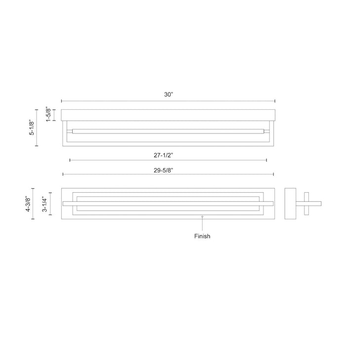 Mondrian LED Semi-Flush Mount Brushed Nickel-Semi-Flush Mts.-Kuzco Lighting-Lighting Design Store