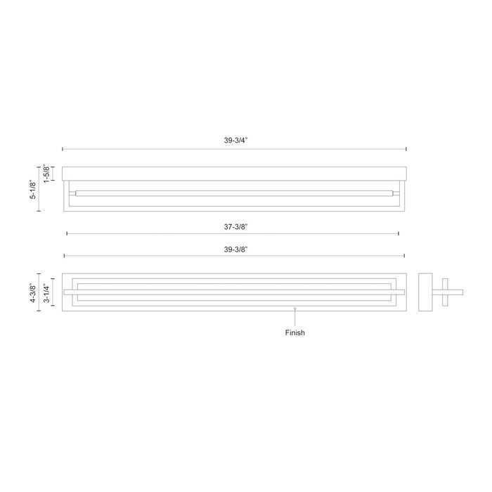 Mondrian LED Semi-Flush Mount Brushed Nickel-Semi-Flush Mts.-Kuzco Lighting-Lighting Design Store