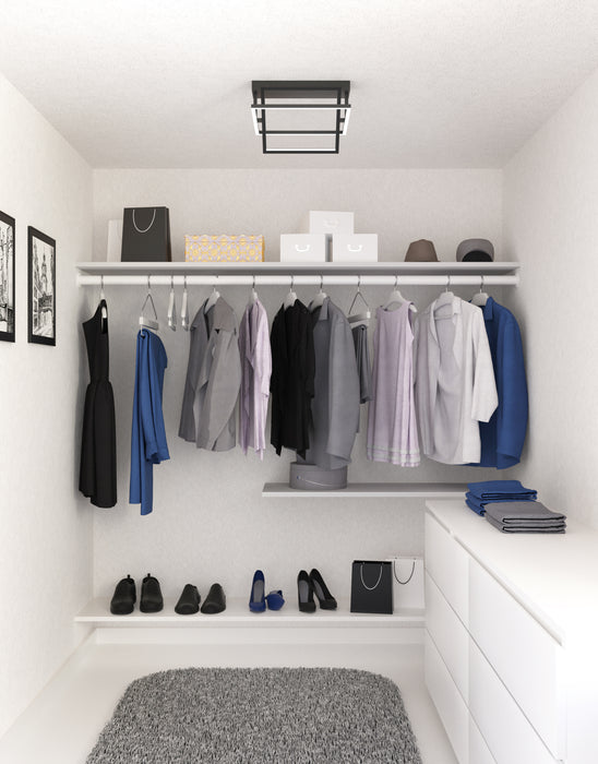 Mondrian LED Semi-Flush Mount Black-Semi-Flush Mts.-Kuzco Lighting-Lighting Design Store