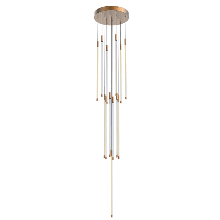 Motif LED Pendant Brushed Gold-Pendants-Kuzco Lighting-Lighting Design Store