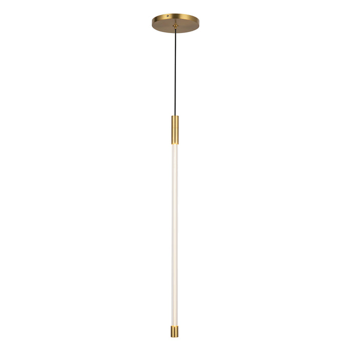 Motif LED Pendant Brushed Gold-Mini Pendants-Kuzco Lighting-Lighting Design Store