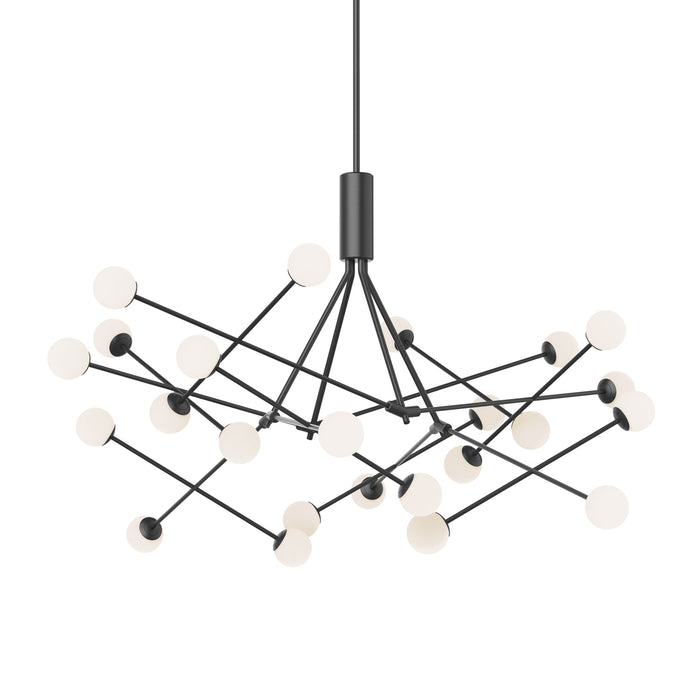 Moto LED Chandelier Black-Large Chandeliers-Kuzco Lighting-Lighting Design Store