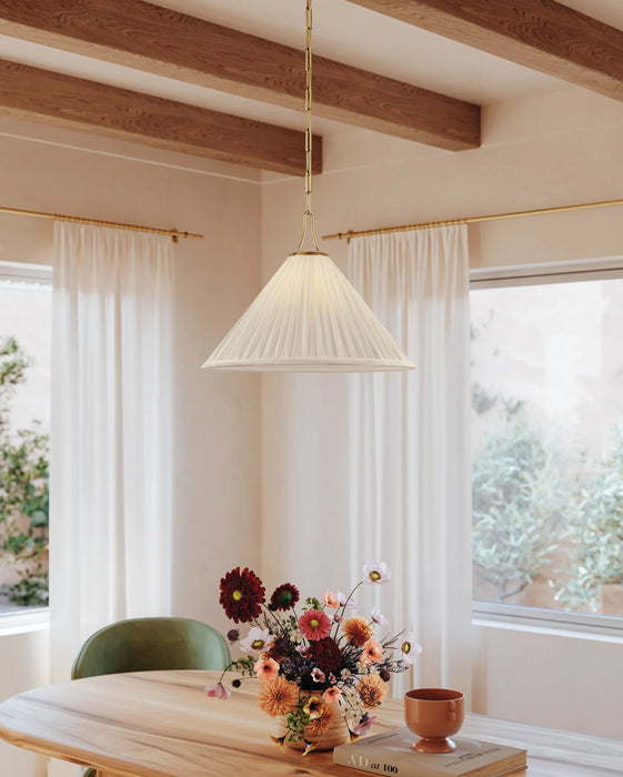 Merida One Light Pendant Aged Brass-Pendants-Mitzi-Lighting Design Store