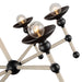 Nadine Six Light Chandelier Matte Black/Cotton-Mid. Chandeliers-Alora-Lighting Design Store