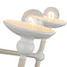 Nadine Six Light Chandelier Matte White/Cotton-Mid. Chandeliers-Alora-Lighting Design Store