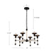 Nadine Six Light Chandelier Matte White/Cotton-Mid. Chandeliers-Alora-Lighting Design Store