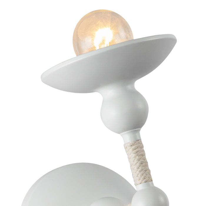 Nadine One Light Wall Sconce Matte White/Cotton-Sconces-Alora-Lighting Design Store