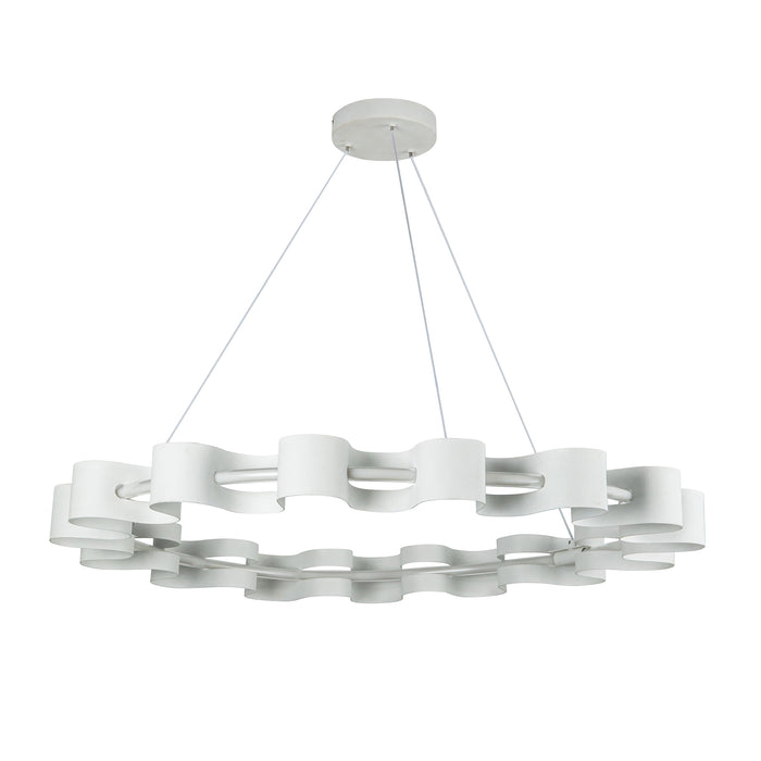 Nami LED Chandelier Antique White-Pendants-Kuzco Lighting-Lighting Design Store