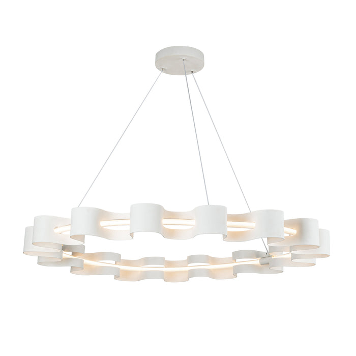 Nami LED Chandelier Antique White-Pendants-Kuzco Lighting-Lighting Design Store